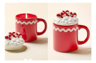 Hot Chocolate Scented Mug Candle – Ceramic Outer.
