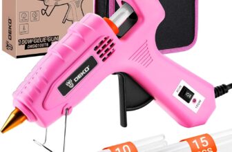 Hot Glue Gun Kit: DEKO 60/100w Dual Power Fast for Crafting, Small Glue Gun with 25pcs 11mm 150mm Glue Sticks for School Kids Hobby DIY Arts Card Sealing Glass Fabric Metal Wood Plastic Home Repair