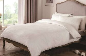Hotel Collections 200 Thread White Count Satin Stripe Cotton Duvet Set – Double