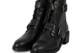 Hudson Womens Black Stanton Leather Black