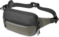 Huntvp Bum Bag Crossbody Bag, Waist Sling Pack, Expandable, Stylish Bumbags for Men Women Travel, Everday Bag, Dog Walking, Causal, Running, Sports, Outdoors (Green)