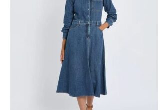 Hush Light Blue Bella Maxi Denim Dress