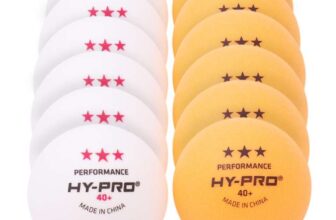 Hy-Pro 12 Pack Table Tennis Balls – Professional 3 Star, 40 mm, ABS Quality, High Performance, White/Orange