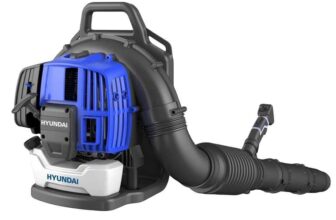 Hyundai Petrol Backpack Leaf Blower, 170mph, 52cc 2 Stroke Engine With Support Harnesses, Anti-vibration, 55 Mins Per Litre Of Fuel