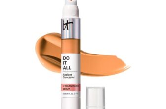 IT Cosmetics Radiant Concealer, Medium Coverage, Vitamins B3/B5/E, Tan, 7ml