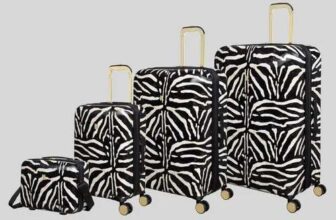 IT Luggage Sheen Zebra Hardshell Suitcase