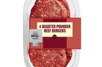 Iceland 4 Quarter Pounder Beef Burgers w/ code (online)
