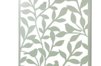Indoor/Outdoor Metal Wall Screen Sage birds / Black Leaves Free C&C