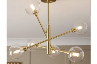 Inlight Nova Semi Flush Ceiling Light Brass (56cm X 60cm X 60cm)