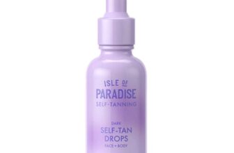 Isle of Paradise Self Tanning Face & Body Drops – Dark – Brightens & Evens Skin Tone