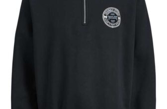 JACK & JONES Mens Joryork Emblem Sweat High Neck – Size M