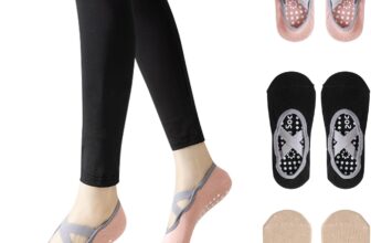 JEKUGOT 3 Pairs Non-Slip Yoga Socks – Womens Cotton Pilates Barre Dance Gym Socks – Fall Prevention Grip Socks for Pilates, Fitness, Ballet, Home Workout