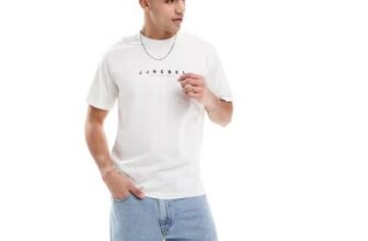 JJ Rebel Oversized T-Shirt with Chest Logo in White