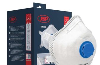 JSP M632 FFP3 Moulded Disposable Mask with Valve (10 pack) – Dust Mask – For Silica Dust,, Mould, Aerosols, Fumes, Viruses – Construction,