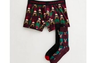Jack & Jones Brown Christmas Socks and Boxers Gift Set
