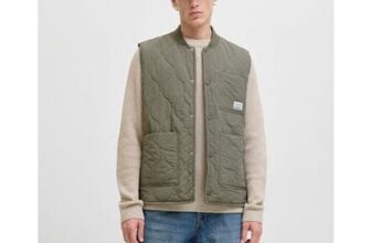 Jack & Jones Green Regular Fit Quilted Liner Vest