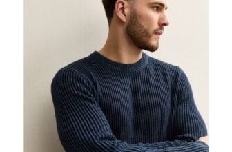 Jack & Jones Navy Regular Ribbed Jumper
