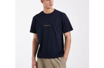 Jack & Jones Orginals Front Logo T-Shirt in Navy