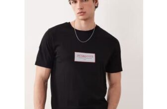 Jack & Jones Oversized T-Shirt with Front Logo in Black