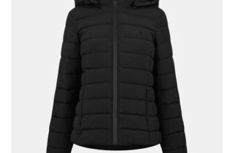 Jack Wills Womens Luna Water Resistant Detachable Hood Short Puffer Jacket