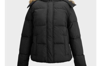 Jack Wills Womens Riley Water Resistant Detachable Hood Short Puffer Jacket