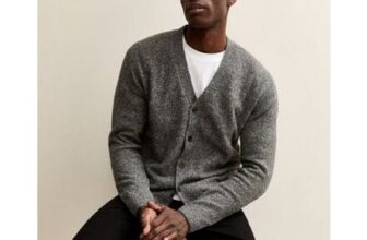 Jack and Jones Grey Knit V-Neck Cardigan