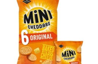 Jacobs Mini Cheddars Original Multipack Baked Snacks Multipack 6 X 23g