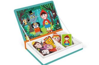 Janod MagnetiBook 40-Piece Magnetic Educational Set for Ages 3