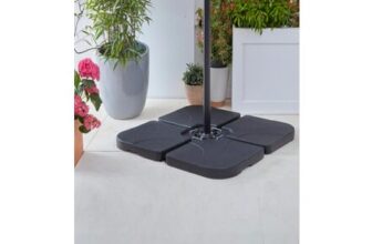 Jet Black Neo Water-Filled Overhanging Parasol Base