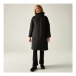 Jet Black Regatta Freyla Hooded Water-Repellent Insulating Padded Jacket