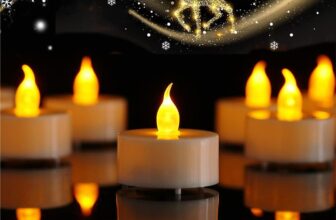 Jialine12 Pack Realistic and Bright Flickering Battery Operated Flameless LED Tea Lights Candles, 200 tealights Electric Fake Candles for Halloween Weddings Festivals Decoration in Warm Yellow
