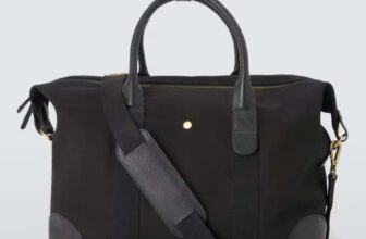 John Lewis Canvas Overnighter Bag, Black