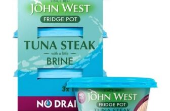 John West No Drain Fridge Pot Tuna Steak with a Little Brine 3x110g