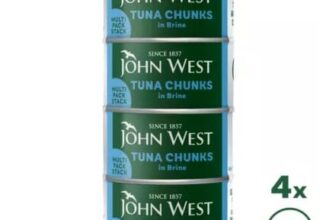 John West Tuna Chunks in Brine 4x125g (102g Drained)