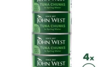 John West Tuna Chunks in Spring Water 4x125g (102g Drained)
