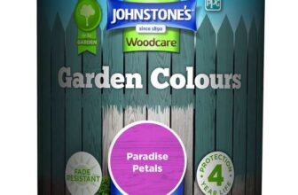 Johnstones – Garden Colours – Paradise Petals – Exterior Wood Paint- Dry in 2 hours – 12m2 Coverage per Litre – 1L