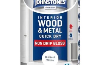 Johnstones – Wood & Metal Paint – Gloss Finish – Brilliant White – 1.25l