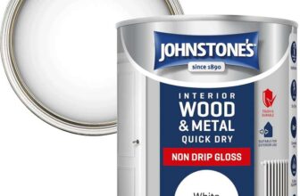 Johnstones Wood & Metal Paint Gloss Finish, White Whisper 750ml