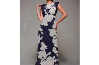 Jolie Moi Slash Neck Fit & Flare Mesh Maxi Dress