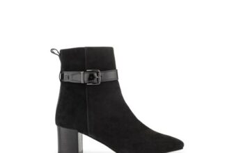 Jones Bootmaker Black Nia Leather Buckle Fasten Boots