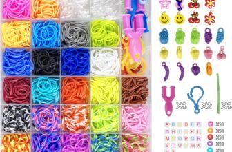 Jsdoin 2700 Loom Bands Kit, 30 Colors Loom Rubber Bands with Clips Charms Beads and Other Accessories for DIY Friendship Bracelet Making Kits, Craft Kits, Best Halloween Christmas Birthday Gifts