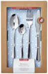 Judge Windsor 16 Piece 18/0 Stainless Steel Cutlery Set for 4 People, Knife, Fork, Spoon and Teaspoon, 25 Year Guarantee