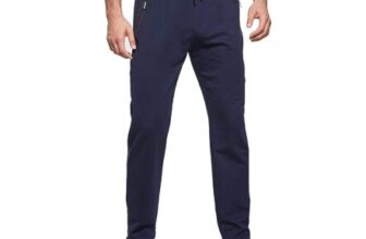 JustSun Tracksuit Bottoms Mens Joggers Slim Fit Gym Sports with Zip Pockets