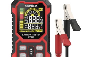 KAIWEETS Car Battery Tester 12V/24V Digital Auto Battery Checker 502000 CCA with SOH/SOC Analysis LCD Cranking Test for Car SUV Motorcycle