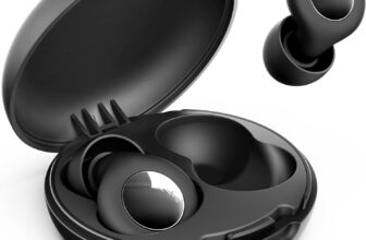 KAUGIC Ear Plugs for Sleep, Noise Cancelling Silicone Earplugs for Sleeping, Soft Reusable Ear Plugs for Noise Sensitivity, Concert, Travel with 8 Tips in XS/S/M/L & Storage Case – Black