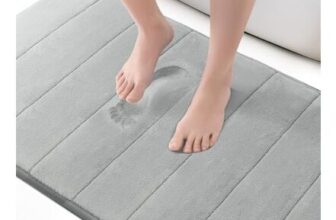 KEPLIN Memory Foam Bath Mat, Ultra-Soft, Non-Slip, Machine Washable, 60x90cm