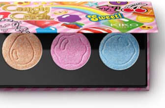 KIKO Milano Candy Crush Ultra Shimmer Eyeshadow Trio, Palette With 3 Eyeshadows With Ultra-Shiny Finishes