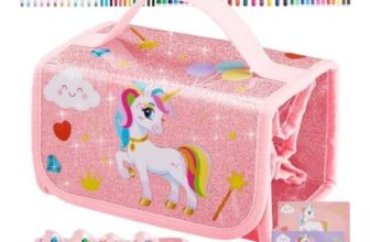 KINSPORY Unicorn Coloring Set with Pencil Case and Pens