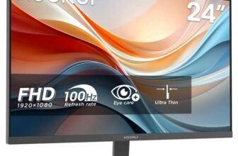KOORUI E2412F 24 Inch FHD Monitor, Gaming 100Hz, VA Computer Monitors, 1080P Pc Screen, 5ms, VESA 100x100mm, Eye Care, HDMI, VGA