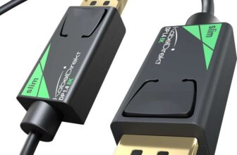 KabelDirekt 8K / 60Hz DisplayPort Cable, DP 1.4 5m Slim DP Cable with 4.5mm diameter, for Gaming PCs/Laptops